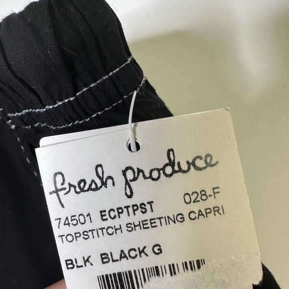 Fresh Produce Black 100% Cotton Capri Pull On Pants Size 3X. new with tags - Picture 4 of 5